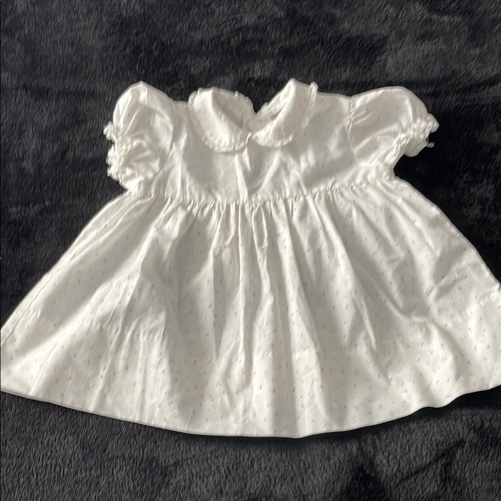 White Baby Dress with Puff Sleeves